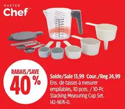 Canadian Tire MASTER Chef 10-Pc Stacking Measuring Cup Set offer