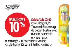 Canadian Tire Swiffer Duster Super-Extender Handle Starter Kit with 4 Refills offer