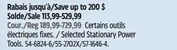 Canadian Tire Selected Stationary Power Tools offer