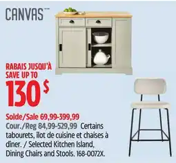 Canadian Tire Selected Kitchen Island, Dining Chairs and Stools offer