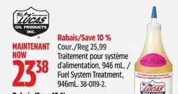 Canadian Tire Fuel System Treatment offer