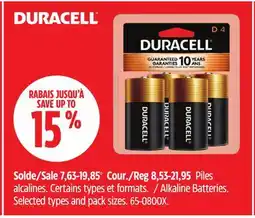 Canadian Tire Duracell Alkaline Batteries offer