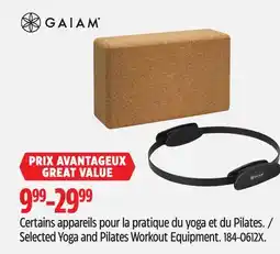 Canadian Tire GAIAM Selected Yoga and Pilates Workout Equipment offer
