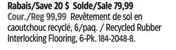Canadian Tire Recycled Rubber Interlocking Flooring, 6-Pk offer