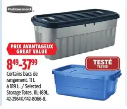 Canadian Tire Selected Storage Totes offer