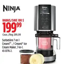 Canadian Tire Ninja Creami Ice Cream Maker, 7-in-1 offer