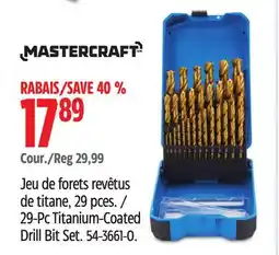 Canadian Tire Mastercraft 29-Pc Titanium-Coated Drill Bit Set offer