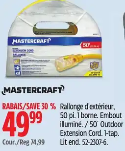 Canadian Tire Mastercraft 50´ Outdoor Extension Cord offer