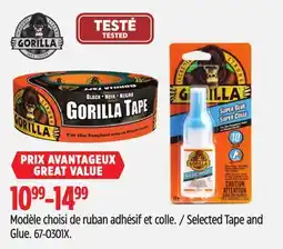 Canadian Tire Gorilla Selected Tape and Glue offer