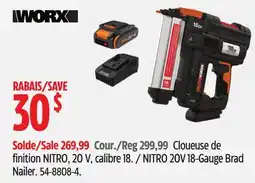 Canadian Tire NITRO 20V 18-Gauge Brad Nailer offer