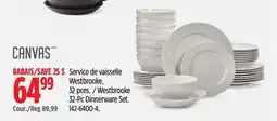 Canadian Tire CANVAS Westbrooke 32-Pc Dinnerware Set offer