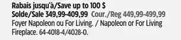 Canadian Tire Napoleon or For Living Fireplace offer