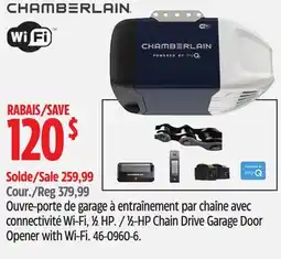 Canadian Tire Chamberlain 1⁄2-HP Chain Drive Garage Door Opener with Wi-Fi offer