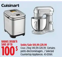 Canadian Tire Selected Cuisinart Countertop Appliances offer