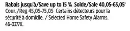 Canadian Tire Selected Home Safety Alarms offer