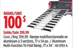 Canadian Tire Aluminum Multi-Function Tri-Fold Ramp, 77 x 54˝ offer