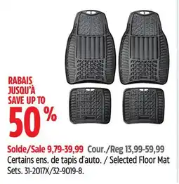 Canadian Tire Selected Floor Mat Sets offer