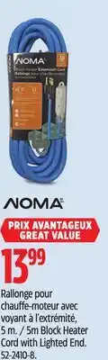 Canadian Tire NOMA 5m Block Heater Cord with Lighted End offer