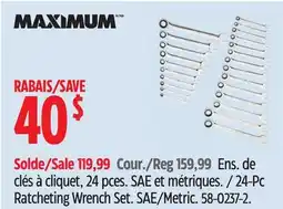 Canadian Tire MAXIMUM 24-Pc Ratcheting Wrench Set offer