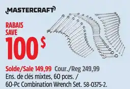 Canadian Tire Mastercraft 60-Pc Combination Wrench Set offer
