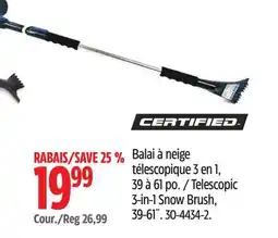 Canadian Tire Certified Telescopic 3-in-1 Snow Brush, 39-61˝ offer