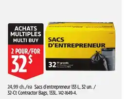 Canadian Tire 32-Ct Contractor Bags offer