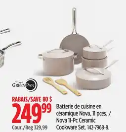 Canadian Tire GreenPan Nova 11-Pc Ceramic Cookware Set offer