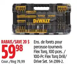 Canadian Tire DEWALT 100-Pc Flex Torq Drill Drive Set offer
