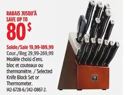 Canadian Tire Henckels Selected Knife Block Set or Thermometer offer