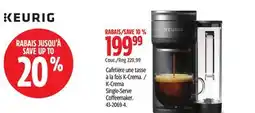 Canadian Tire Keurig K-Crema Single-Serve Coffeemaker offer