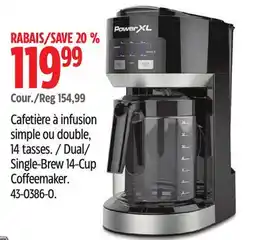 Canadian Tire Dual/ Single-Brew 14-Cup Coffeemaker offer