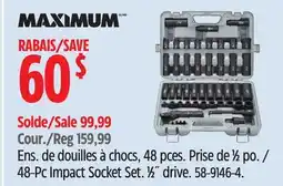 Canadian Tire MAXIMUM 48-Pc Impact Socket Set offer