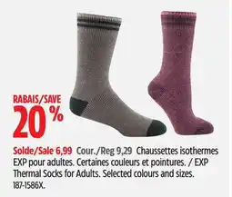 Canadian Tire EXP Thermal Socks for Adults offer