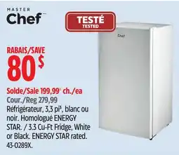 Canadian Tire 3.3 Cu-Ft Fridge, White or Black offer