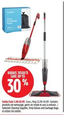 Canadian Tire Selected Cleaning Supplies, Vinyl Gloves and Garbage Bags offer