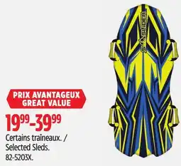 Canadian Tire Selected Sleds offer