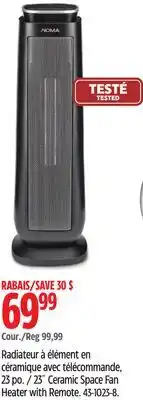 Canadian Tire 23˝ Ceramic Space Fan Heater with Remote offer