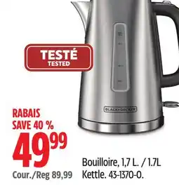 Canadian Tire 1.7L Kettle offer