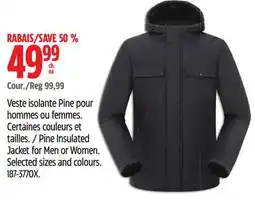 Canadian Tire Pine Insulated Jacket for Men or Women offer