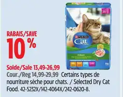 Canadian Tire Selected Dry Cat Food offer