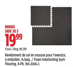 Canadian Tire Foam Interlocking Gym Flooring offer