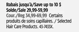 Canadian Tire Selected Hair Care Products offer