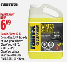 Canadian Tire 45°C ClearView Winter Windshield Washer Fluid offer
