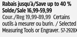 Canadian Tire Selected Measuring Tools or Engraver offer