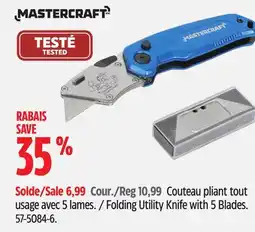 Canadian Tire Mastercraft Folding Utility Knife with 5 Blades offer