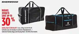 Canadian Tire Sherwood Selected Hockey Bags and Drying Rack offer