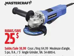 Canadian Tire 5˝ Angle Grinder Mastercraft offer