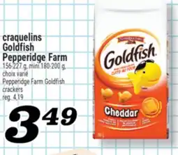 Marché Richelieu CRAQUELINS GOLDFISH PEPPERIDGE FARM | PEPPERIDGE FARM GOLDFISH CRACKERS offer