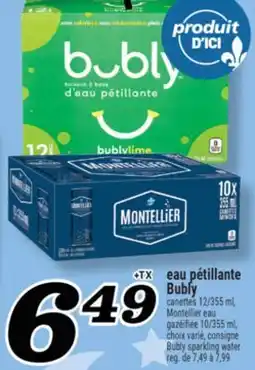 Marché Richelieu EAU PÉTILLANTE BUBLY | BUBLY SPARKLING WATER offer