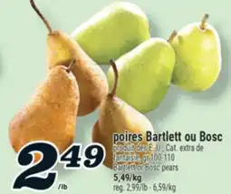 Marché Richelieu POIRES BARTLETT OU BOSC | BARTLETT OR BOSC PEARS offer